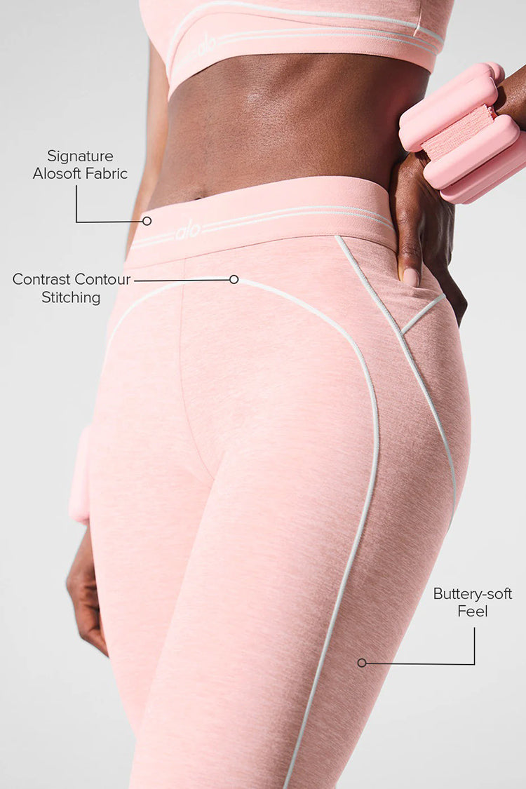 Airbrush High-Waist Heart Throb Legging - Pink Quartz Heather