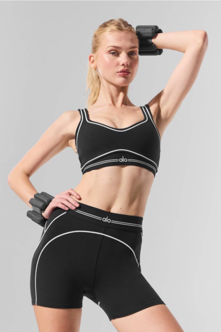 AIRBRUSH HEART THROB SHORT - Black