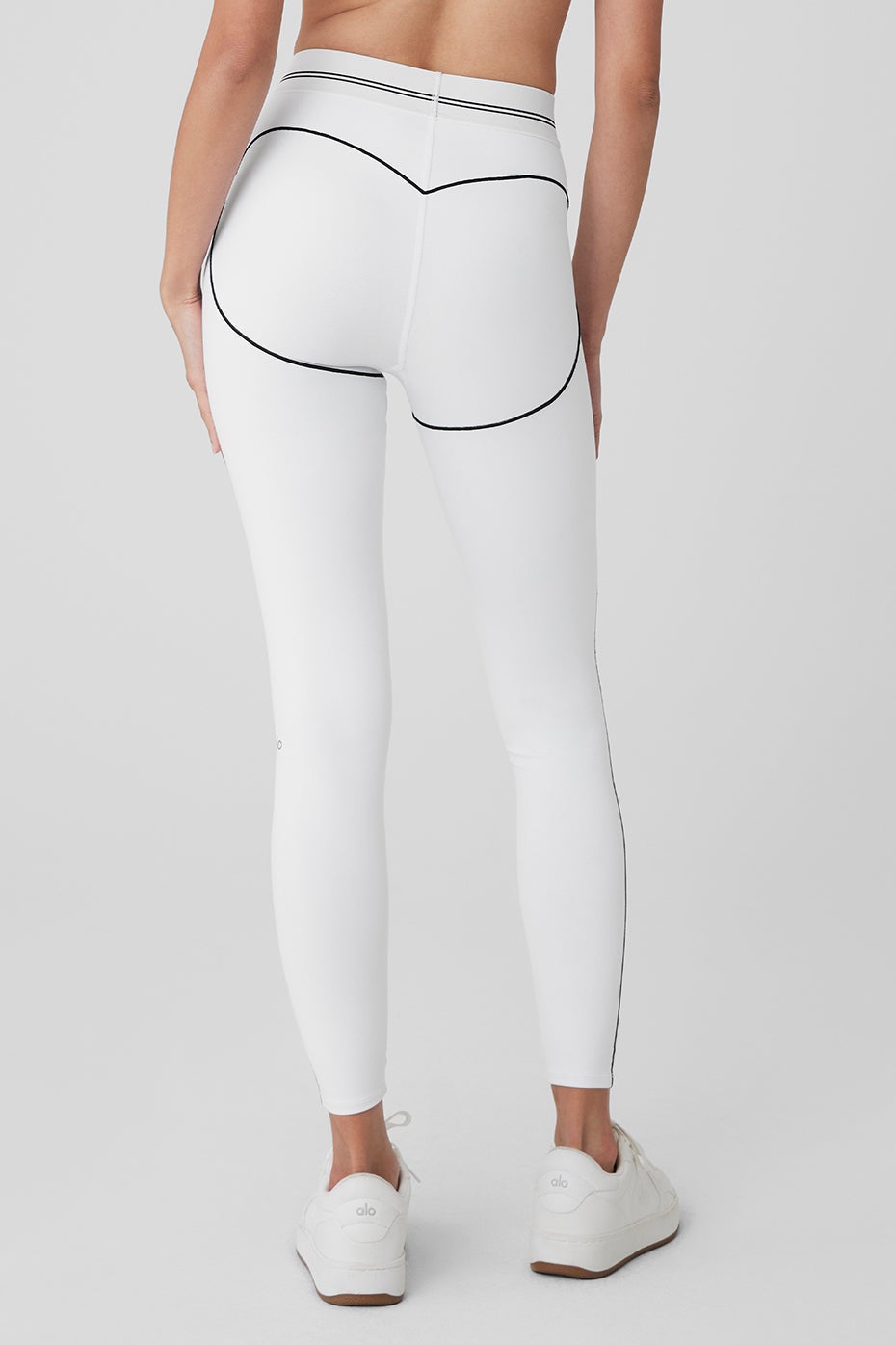 Airbrush High-Waist Heart Throb Legging - White