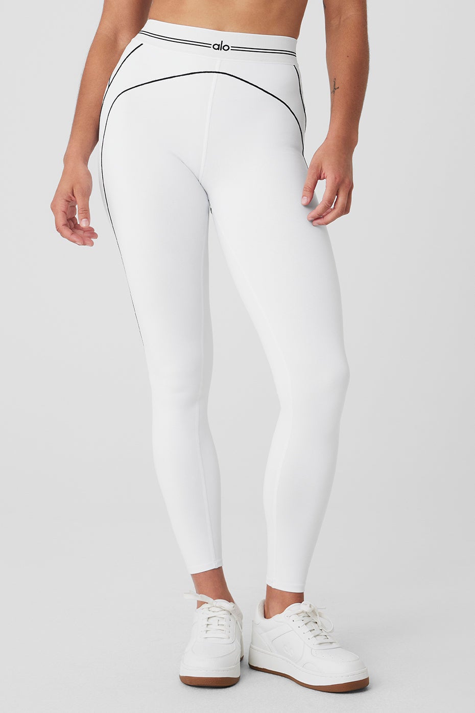 Airbrush High-Waist Heart Throb Legging - White
