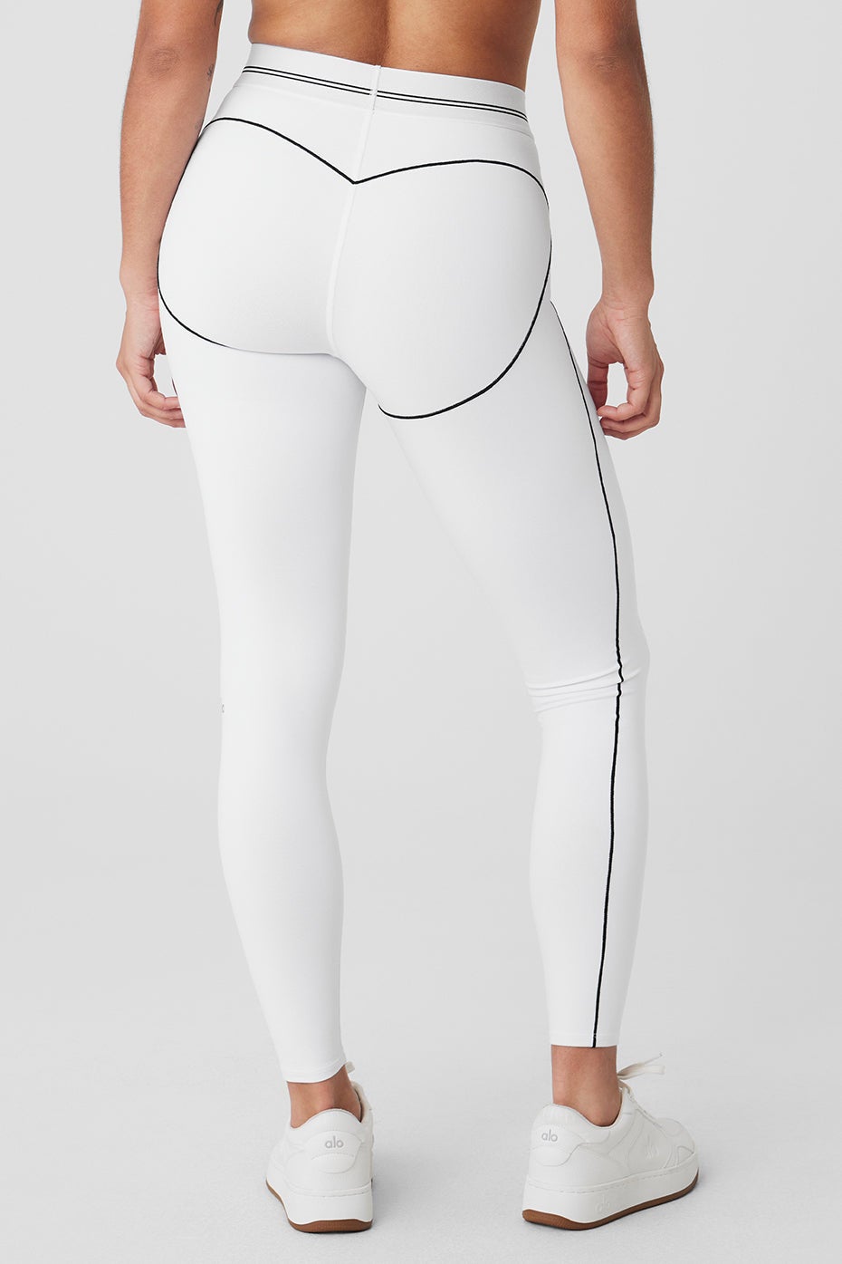 Airbrush High-Waist Heart Throb Legging - White