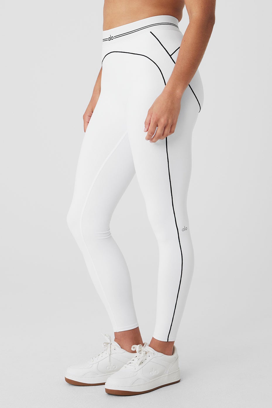 Airbrush High-Waist Heart Throb Legging - White