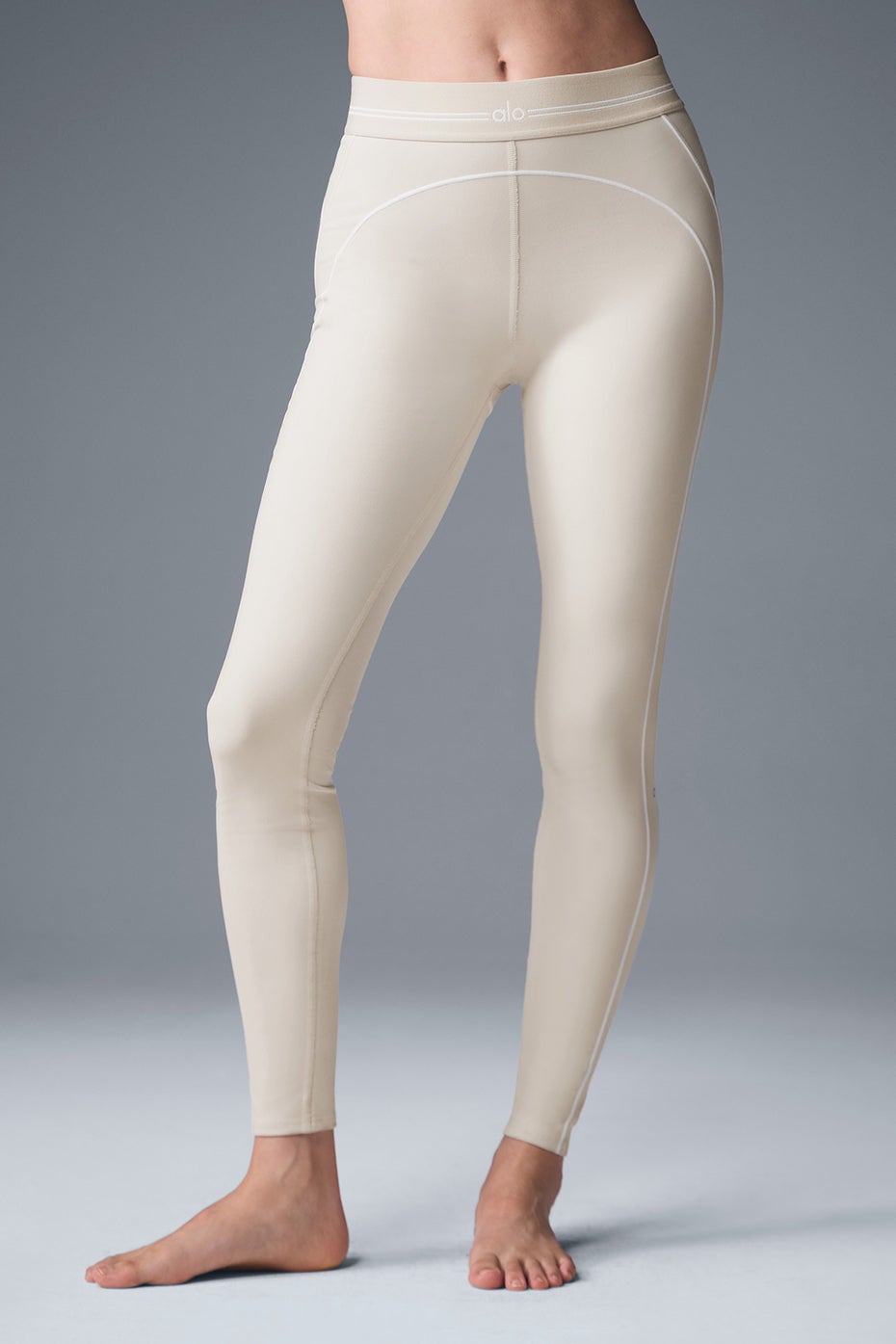 Airbrush High-Waist Heart Throb Legging - Oat Milk