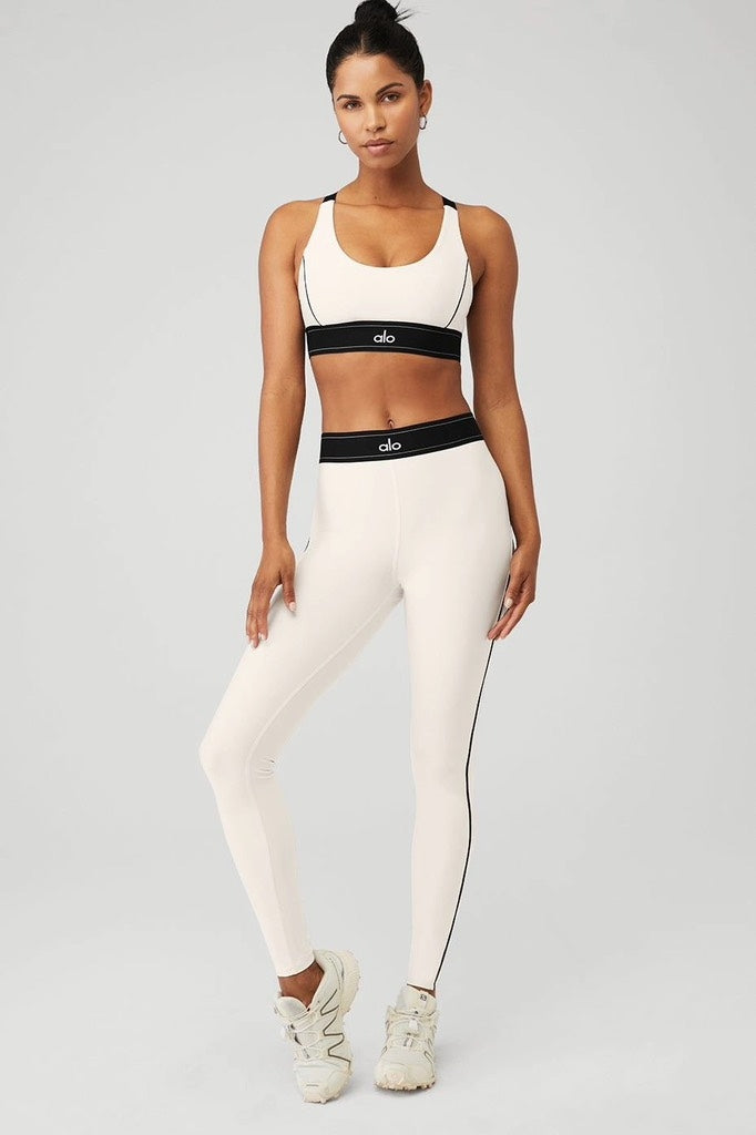 Airlift High-Waist Suit Up Legging - White/Black