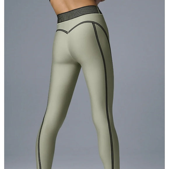 Airlift High-Waist Line Up Legging - Green